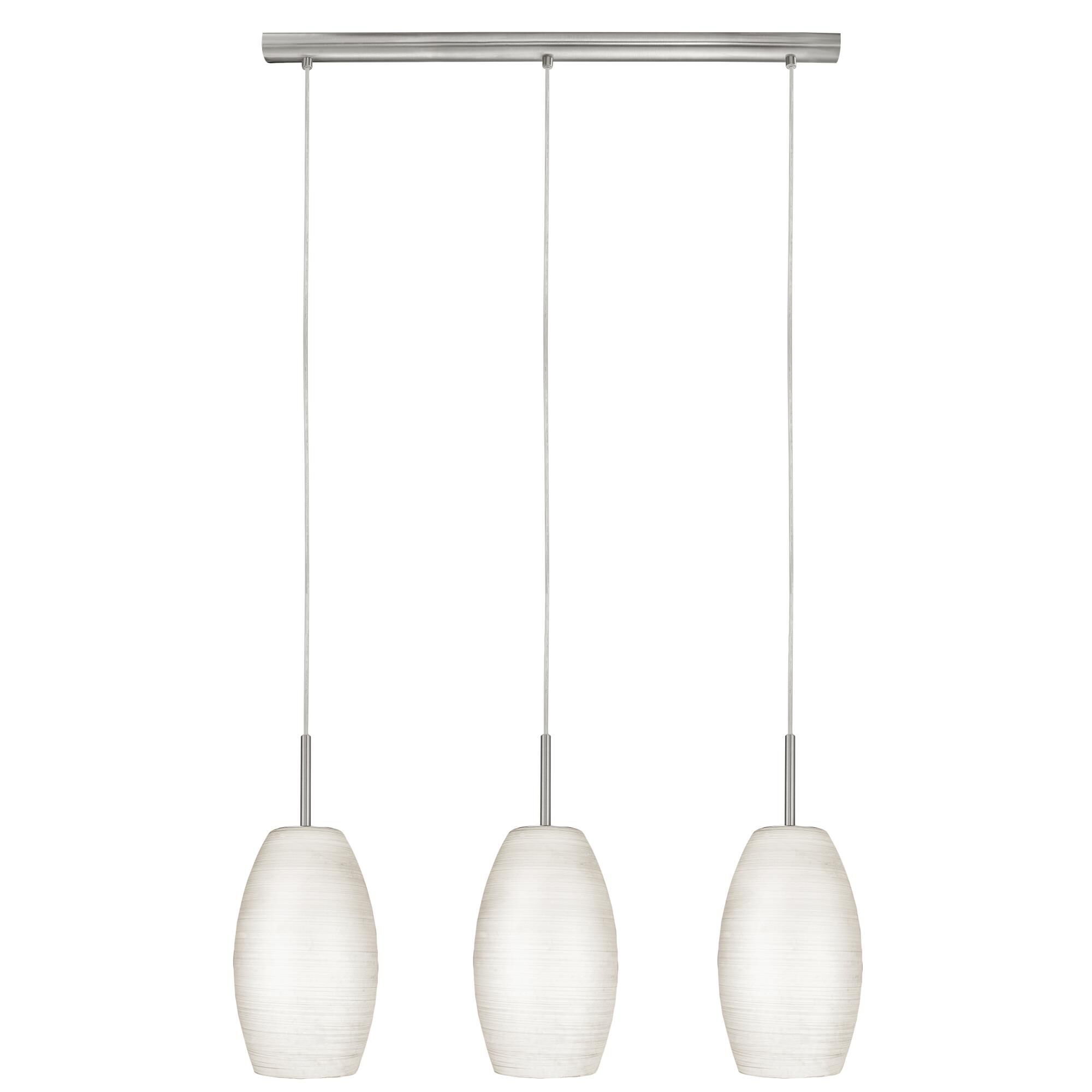 Shown in Matte Nickel finish and White glass